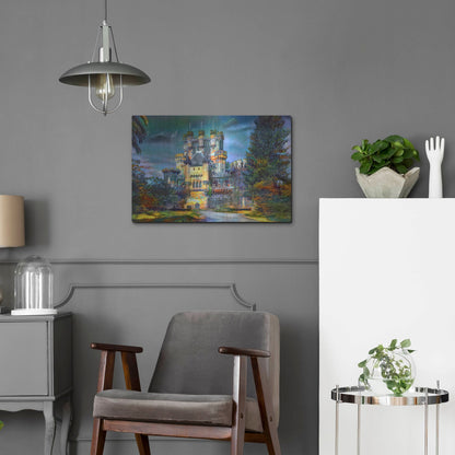 Luxe Metal Art 'Gatica Spain Butron Castle' by Pedro Gavidia, Metal Wall Art,24x16