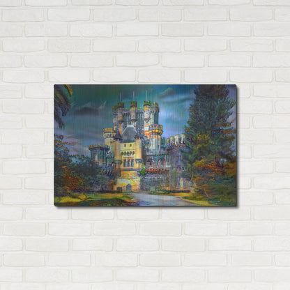 Luxe Metal Art 'Gatica Spain Butron Castle' by Pedro Gavidia, Metal Wall Art,36x24
