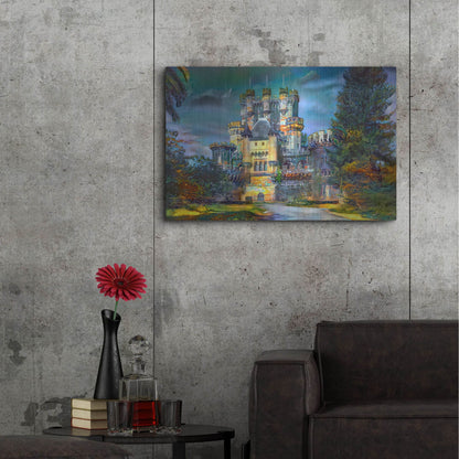 Luxe Metal Art 'Gatica Spain Butron Castle' by Pedro Gavidia, Metal Wall Art,36x24