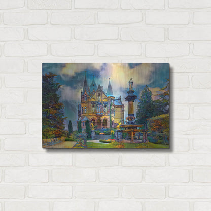 Luxe Metal Art 'Germany Konigswinter Schloss Drachenburg Castle' by Pedro Gavidia, Metal Wall Art,24x16