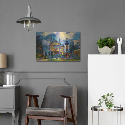 Luxe Metal Art 'Germany Konigswinter Schloss Drachenburg Castle' by Pedro Gavidia, Metal Wall Art,24x16