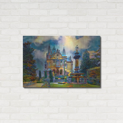 Luxe Metal Art 'Germany Konigswinter Schloss Drachenburg Castle' by Pedro Gavidia, Metal Wall Art,36x24