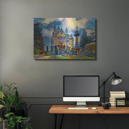 Luxe Metal Art 'Germany Konigswinter Schloss Drachenburg Castle' by Pedro Gavidia, Metal Wall Art,36x24