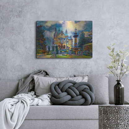 Luxe Metal Art 'Germany Konigswinter Schloss Drachenburg Castle' by Pedro Gavidia, Metal Wall Art,36x24