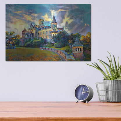 Luxe Metal Art 'Germany Lower Saxony Marienburg Castle' by Pedro Gavidia, Metal Wall Art,16x12