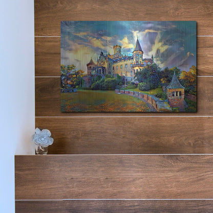 Luxe Metal Art 'Germany Lower Saxony Marienburg Castle' by Pedro Gavidia, Metal Wall Art,16x12