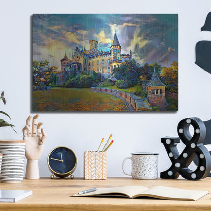 Luxe Metal Art 'Germany Lower Saxony Marienburg Castle' by Pedro Gavidia, Metal Wall Art,16x12