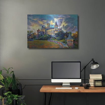 Luxe Metal Art 'Germany Lower Saxony Marienburg Castle' by Pedro Gavidia, Metal Wall Art,36x24