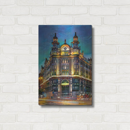 Luxe Metal Art 'Hungary Budapest Hotel Parisi Udvar' by Pedro Gavidia, Metal Wall Art,16x24