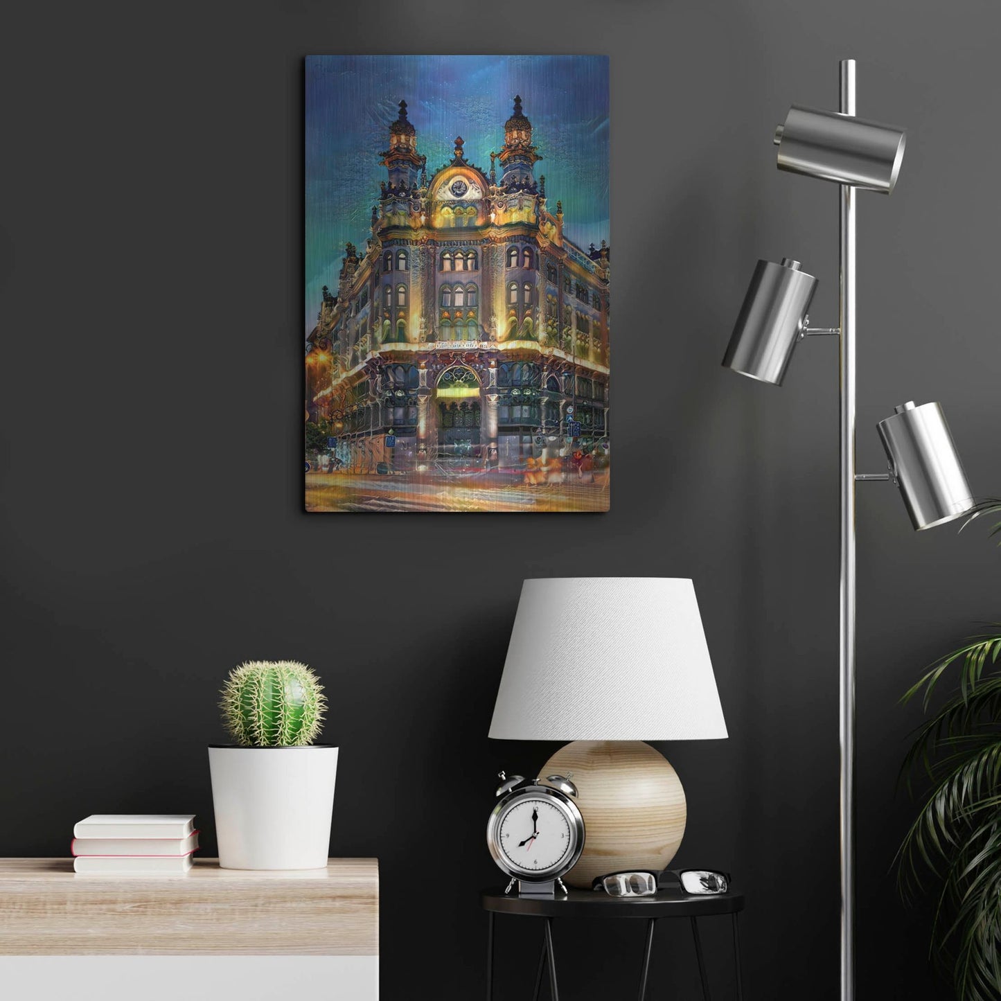 Luxe Metal Art 'Hungary Budapest Hotel Parisi Udvar' by Pedro Gavidia, Metal Wall Art,16x24