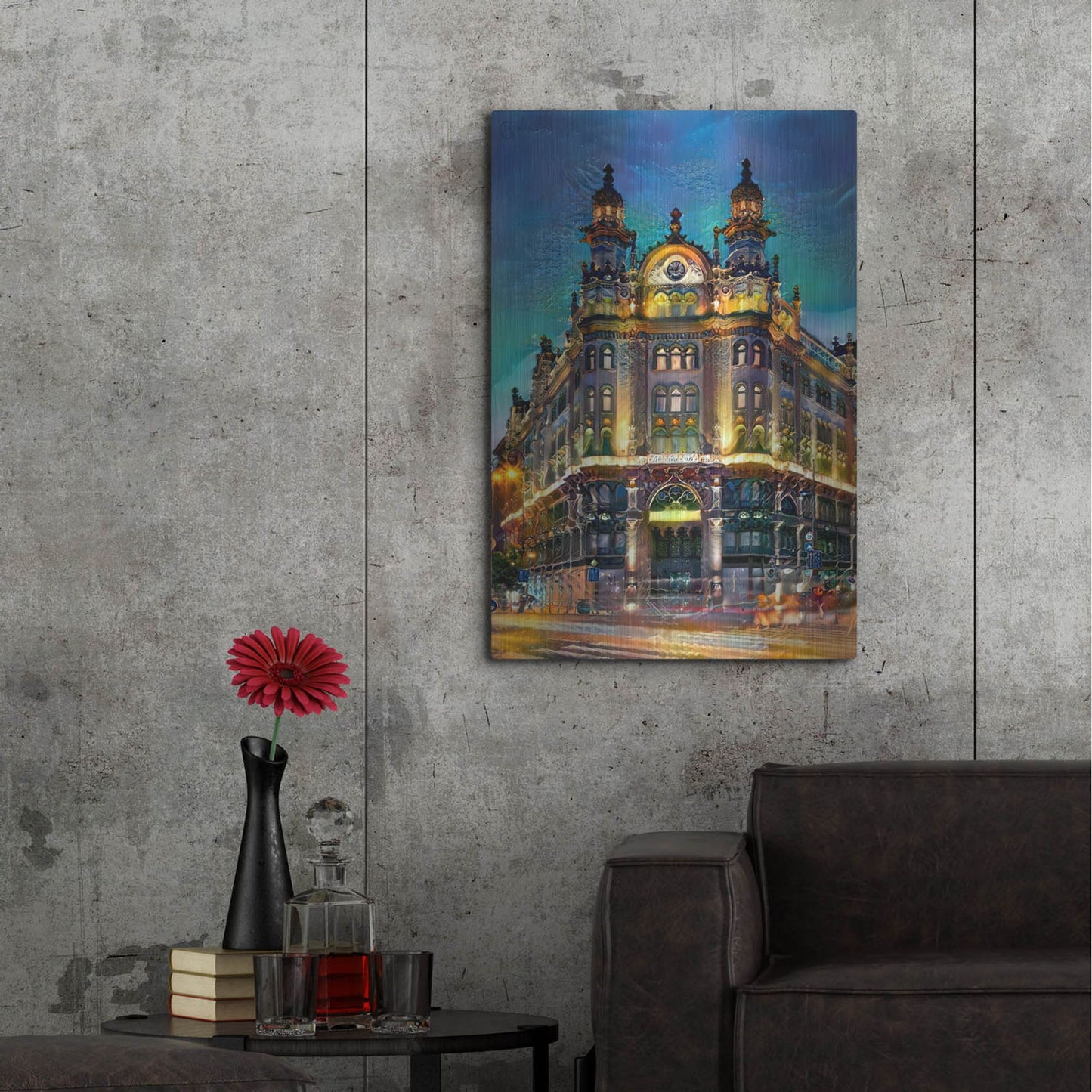 Luxe Metal Art 'Hungary Budapest Hotel Parisi Udvar' by Pedro Gavidia, Metal Wall Art,24x36