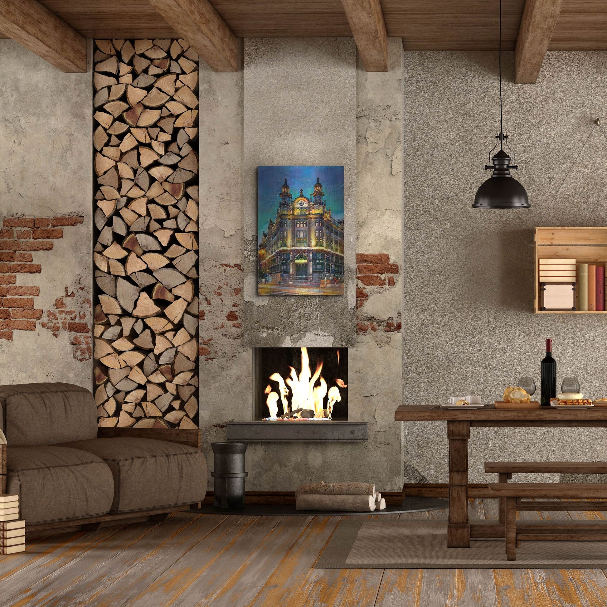 Luxe Metal Art 'Hungary Budapest Hotel Parisi Udvar' by Pedro Gavidia, Metal Wall Art,24x36