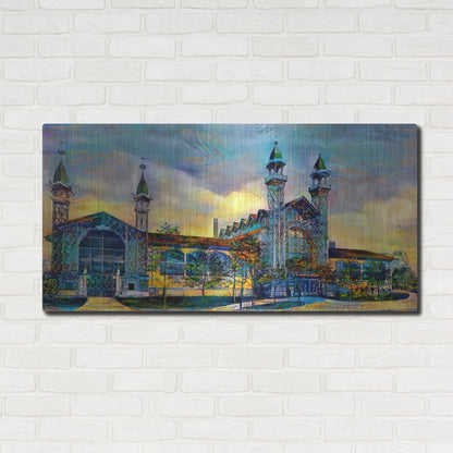 Luxe Metal Art 'Mexico City Antique Chopo Museum' by Pedro Gavidia, Metal Wall Art,48x24