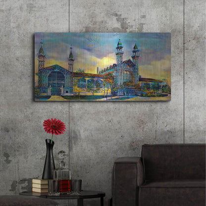 Luxe Metal Art 'Mexico City Antique Chopo Museum' by Pedro Gavidia, Metal Wall Art,48x24