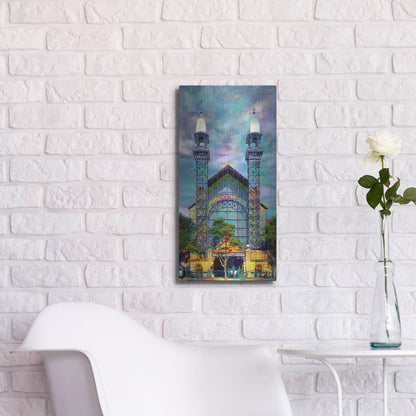 Luxe Metal Art 'Mexico City Chopo Museum Front' by Pedro Gavidia, Metal Wall Art,12x24