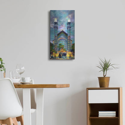 Luxe Metal Art 'Mexico City Chopo Museum Front' by Pedro Gavidia, Metal Wall Art,12x24