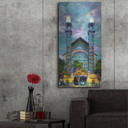 Luxe Metal Art 'Mexico City Chopo Museum Front' by Pedro Gavidia, Metal Wall Art,24x48