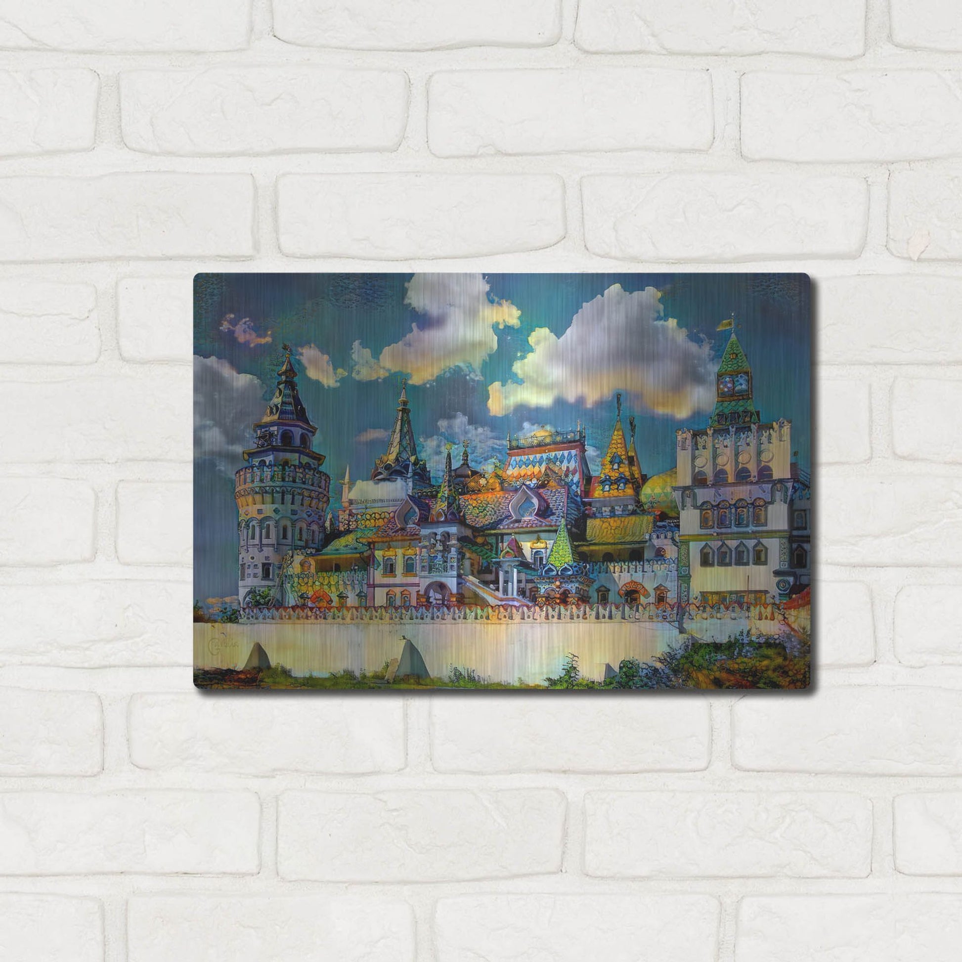 Luxe Metal Art 'Moscow Russia Izmailovsky Market' by Pedro Gavidia, Metal Wall Art,16x12