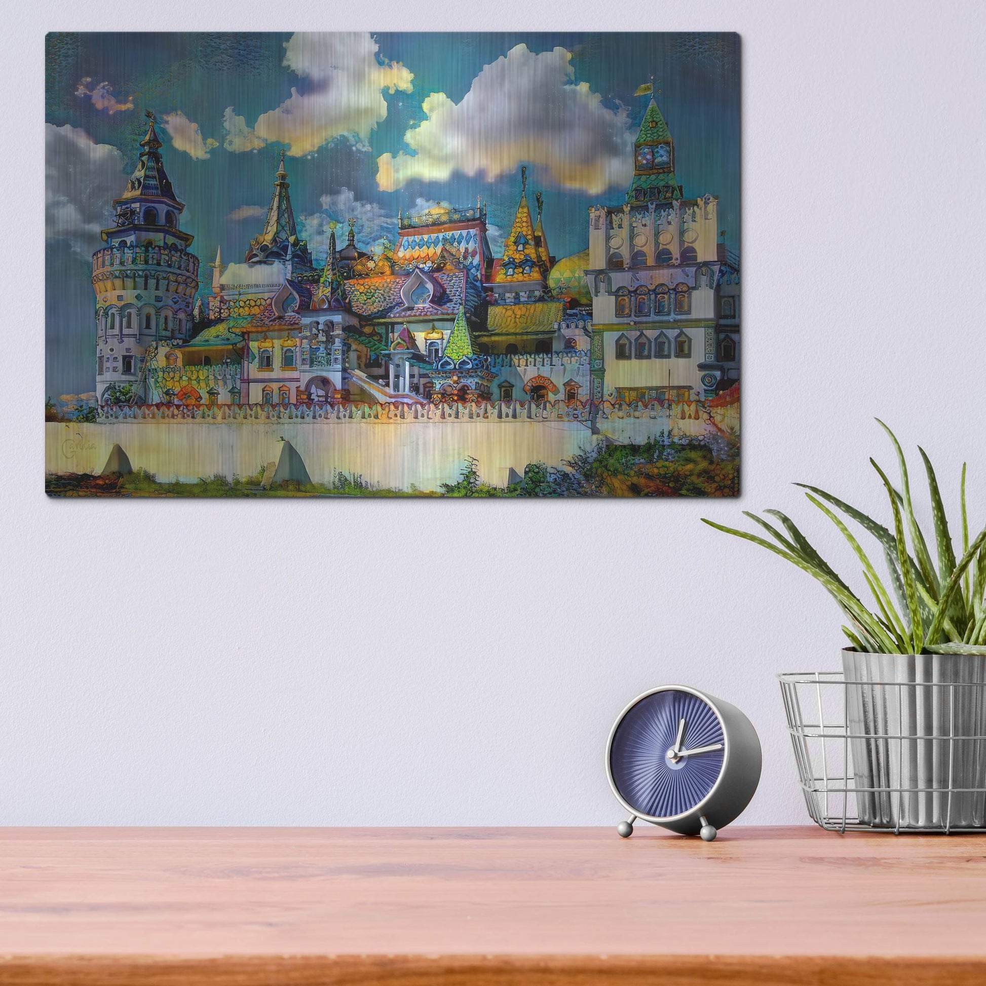 Luxe Metal Art 'Moscow Russia Izmailovsky Market' by Pedro Gavidia, Metal Wall Art,16x12