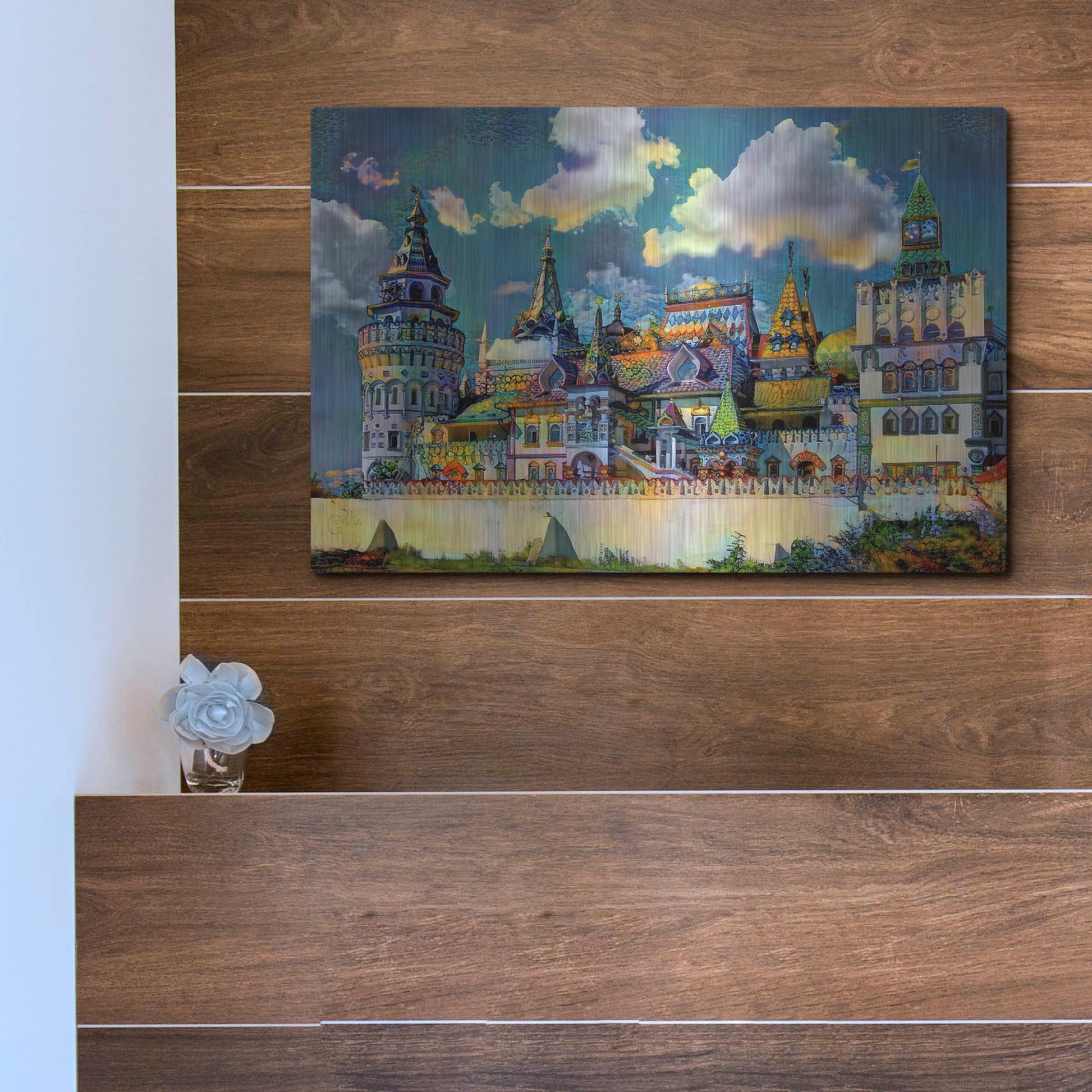 Luxe Metal Art 'Moscow Russia Izmailovsky Market' by Pedro Gavidia, Metal Wall Art,16x12