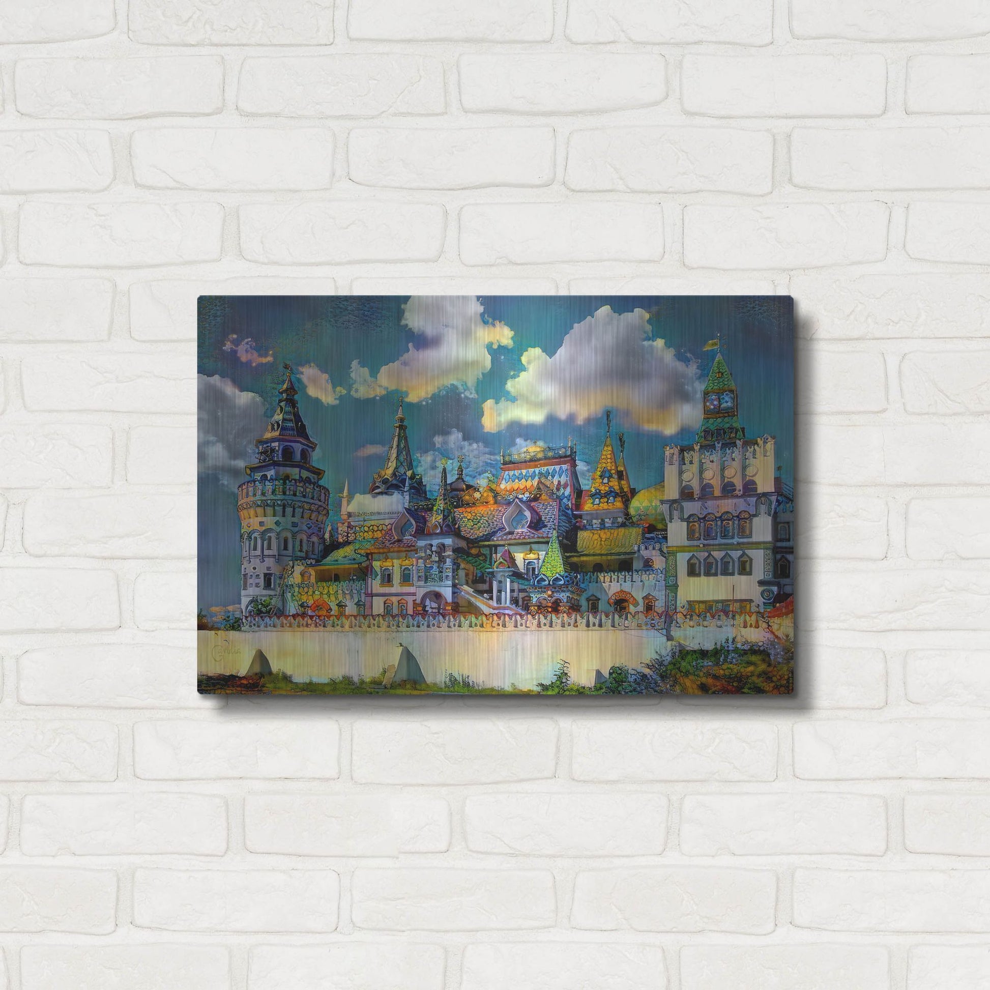 Luxe Metal Art 'Moscow Russia Izmailovsky Market' by Pedro Gavidia, Metal Wall Art,24x16