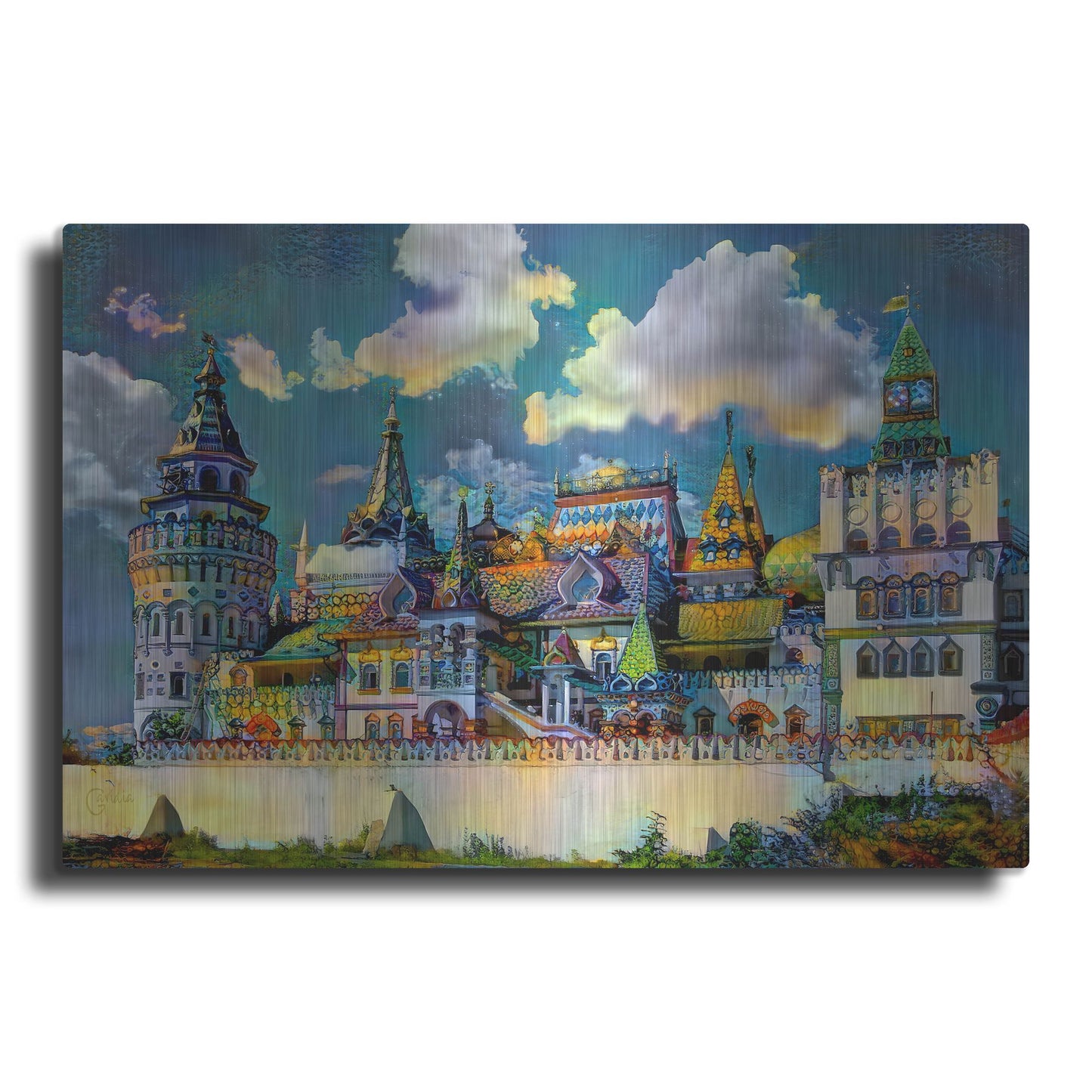 Luxe Metal Art 'Moscow Russia Izmailovsky Market' by Pedro Gavidia, Metal Wall Art