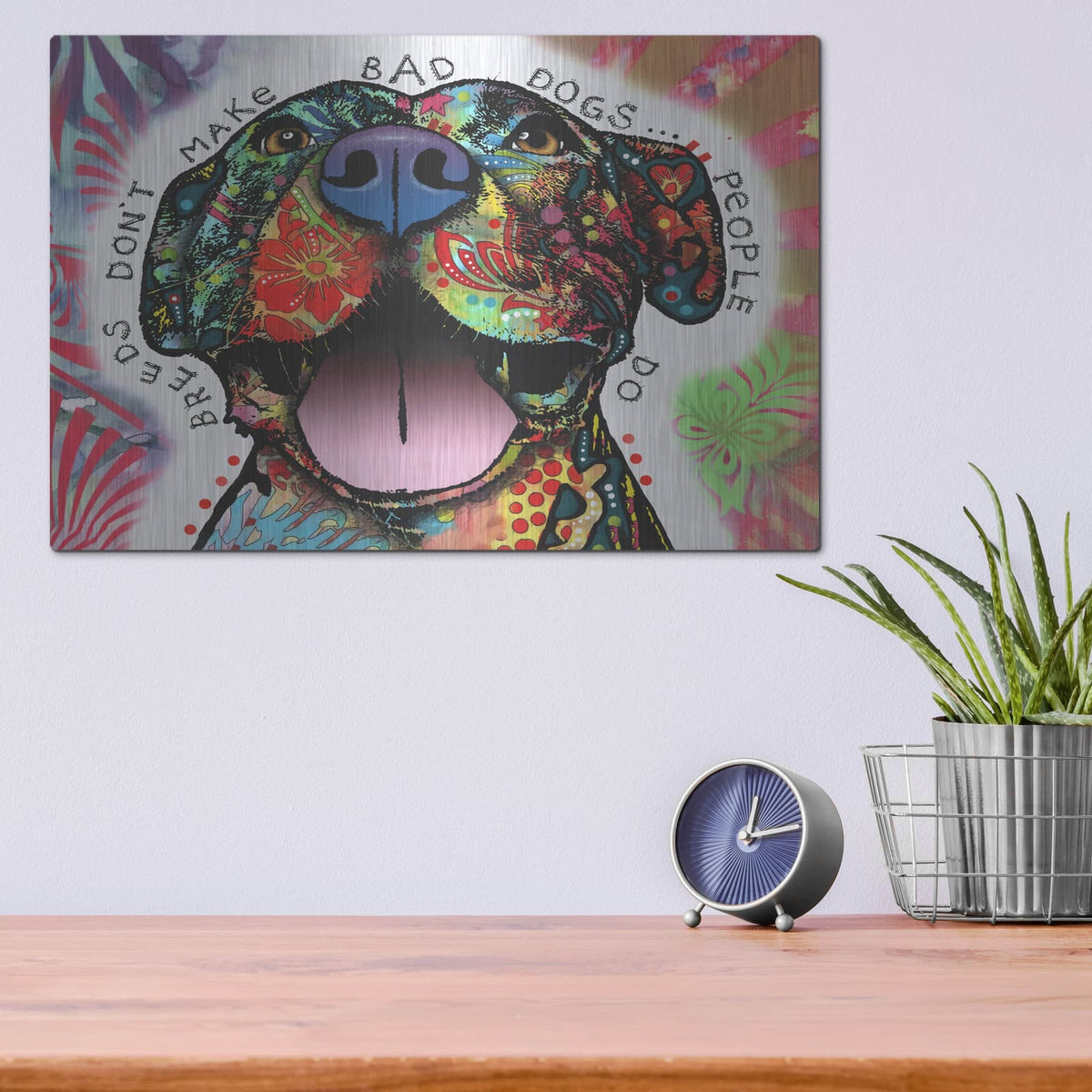'Bad Dogs' by Dean Russo – Metal Wall Art, 16x12 room view