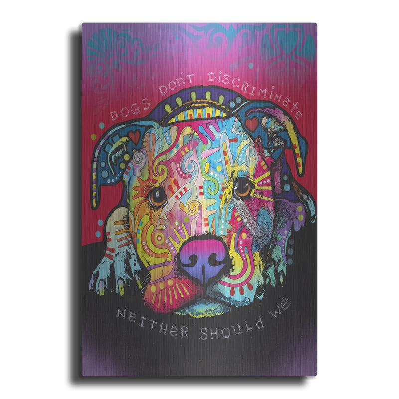 'Dogs Don't Discriminate' by Dean Russo – Metal Wall Art