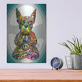 'French Buddha Bulldog' by Dean Russo – Metal Wall Art, 12x16 room view