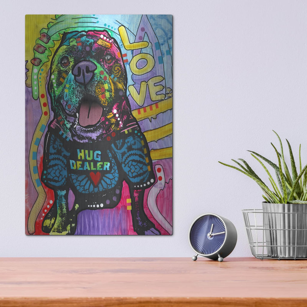 'Hug Dealer' by Dean Russo – Metal Wall Art, 12x16 room view