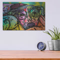 'Comfy Dog' by Dean Russo – Metal Wall Art, 16x12 room view