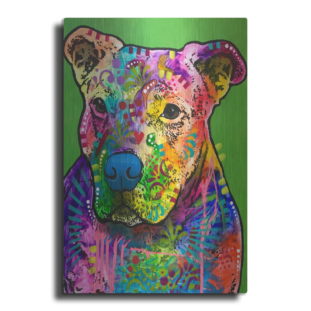 'Blue Nose Pitbull' by Dean Russo – Metal Wall Art