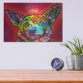 'Doggo Ears Red' by Dean Russo – Metal Wall Art, 16x12 room view