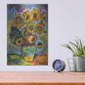 'Gogh Sunflowers' by Dean Russo – Metal Wall Art, 12x16 room view