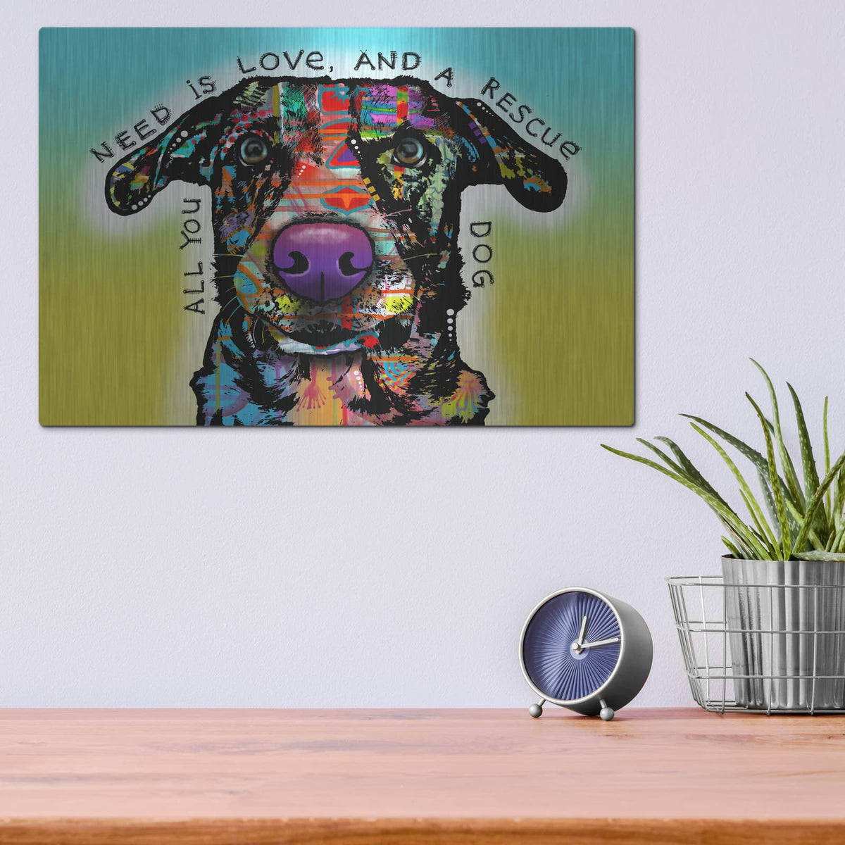 'Love and Rescue' by Dean Russo – Metal Wall Art, 16x12 room view