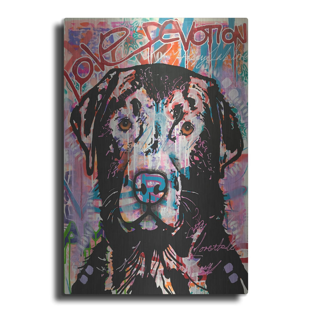 'Love Devotion Lab' by Dean Russo – Metal Wall Art