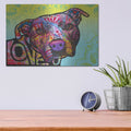 'Love You Pit Bull' by Dean Russo – Metal Wall Art, 16x12 room view