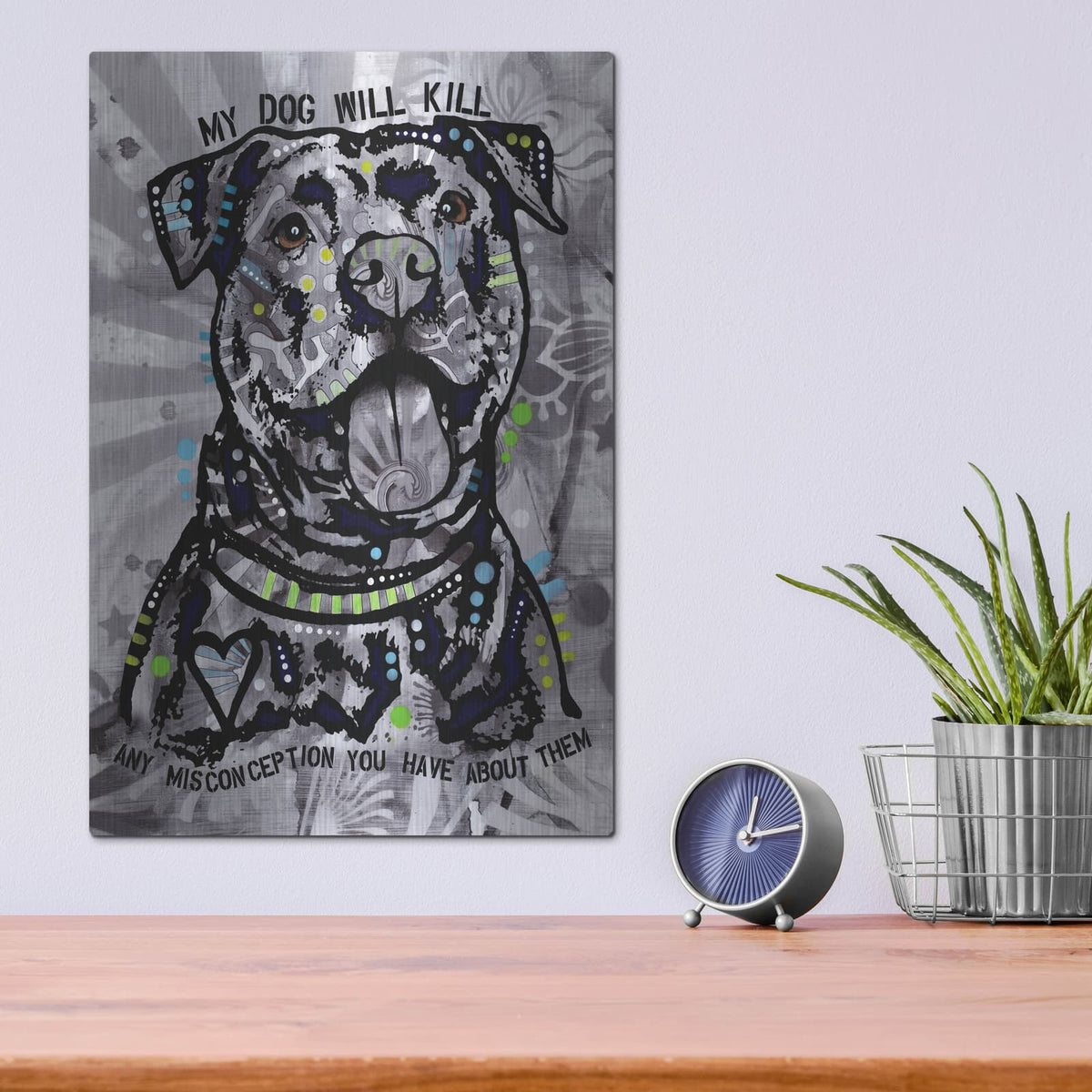 'My Dog' by Dean Russo – Metal Wall Art, 12x16 room view