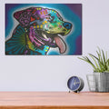 'Spoiled Rottie' by Dean Russo – Metal Wall Art, 16x12 room view