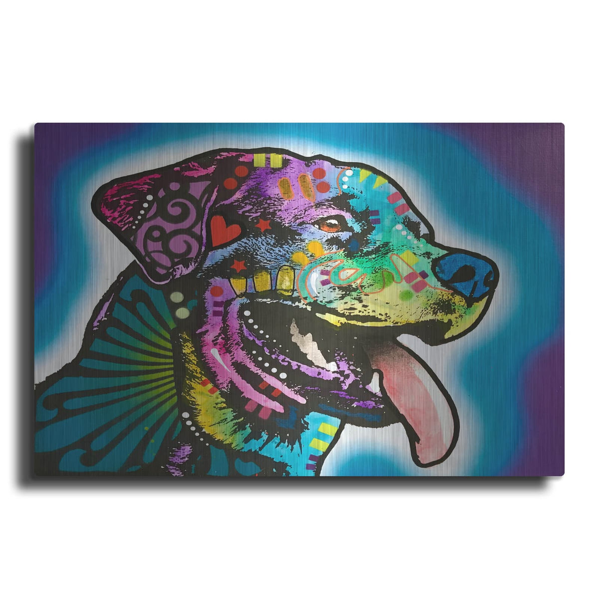 'Spoiled Rottie' by Dean Russo – Metal Wall Art