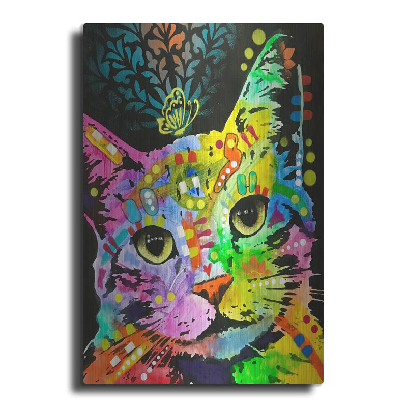'Tilt Cat Butterfly' by Dean Russo – Metal Wall Art