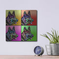 'Who Rescued Who 4X' by Dean Russo – Metal Wall Art, 12x12 room view