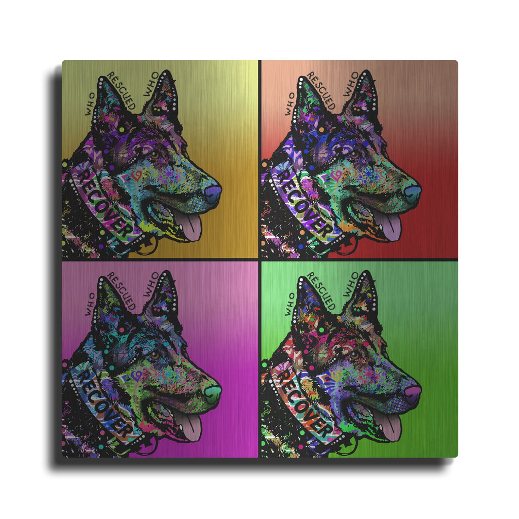 'Who Rescued Who 4X' by Dean Russo – Metal Wall Art