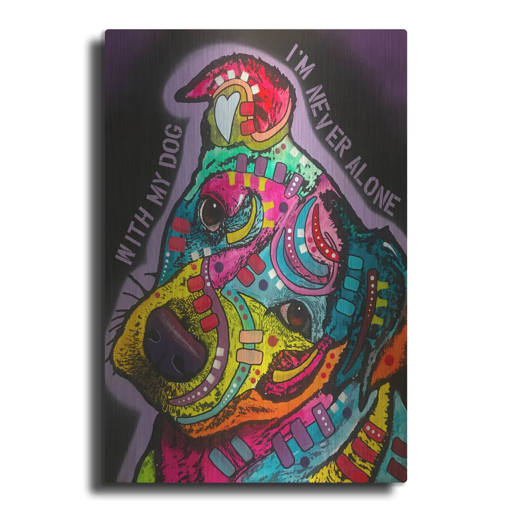 'With My Dog' by Dean Russo – Metal Wall Art