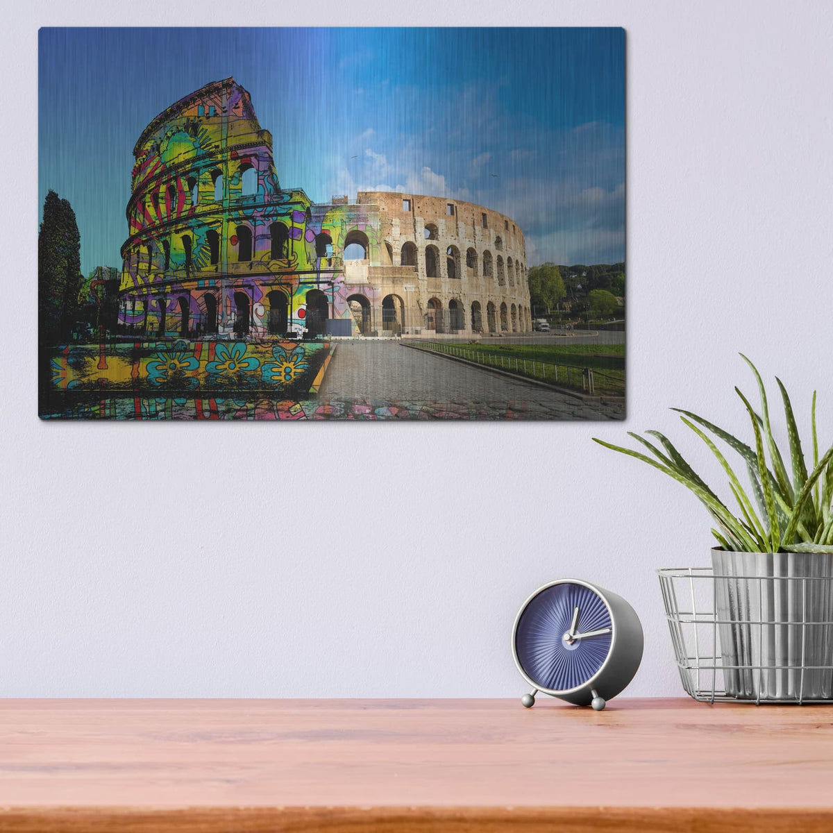 'Colosseum Exposed' by Dean Russo – Metal Wall Art, 16x12 room view
