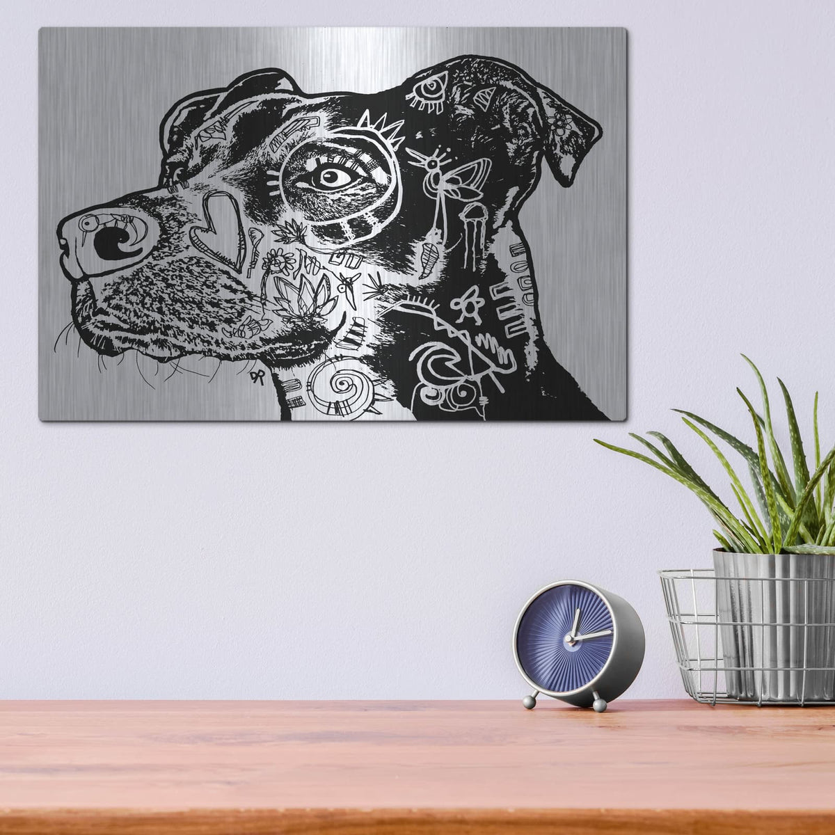 'Bird Dog Scratch' by Dean Russo – Metal Wall Art, 16x12 room view