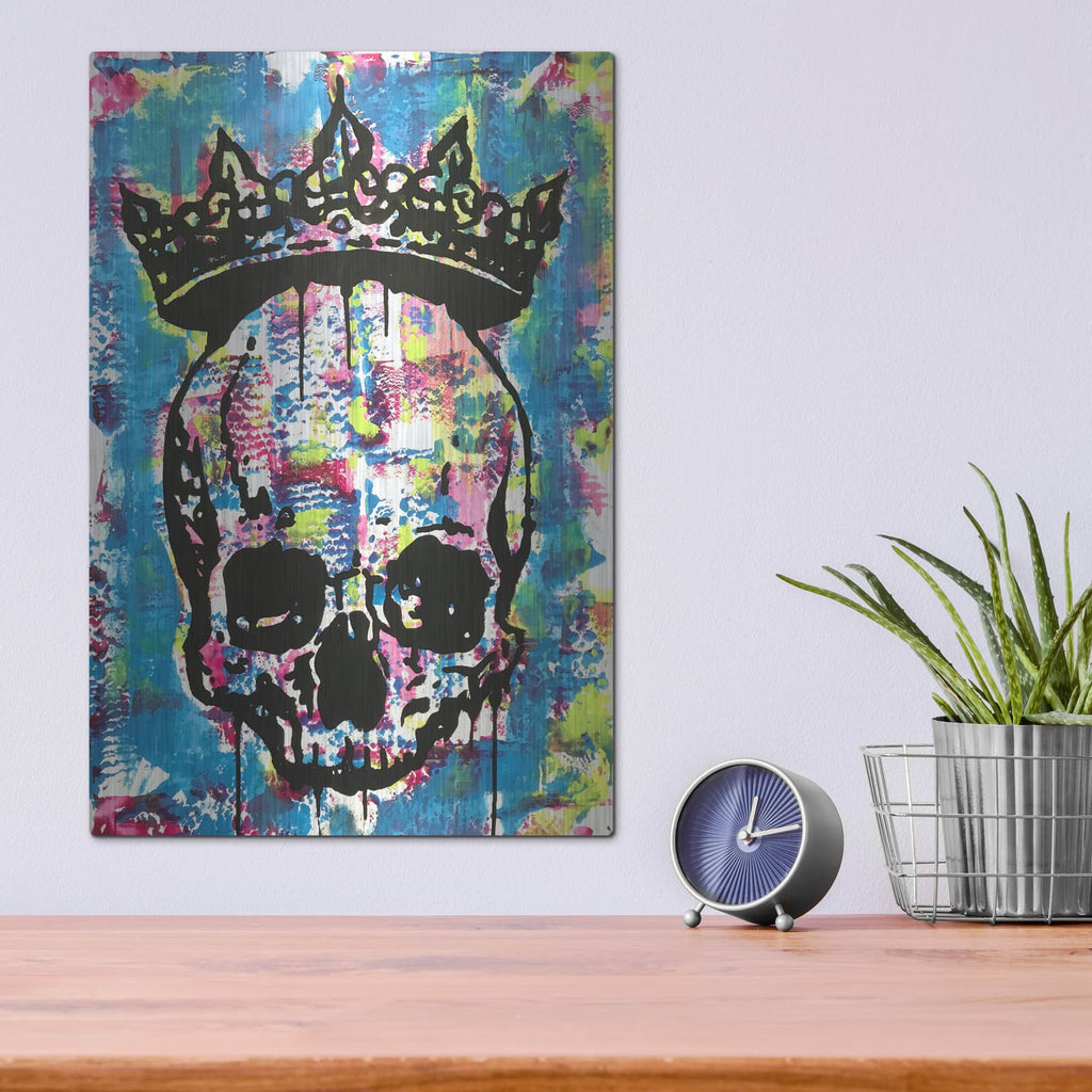 'Crowned Skull' by Dean Russo – Metal Wall Art, 12x16 room view
