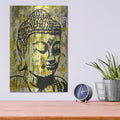 'Yellow Meditating' by Dean Russo – Metal Wall Art, 12x16 room view