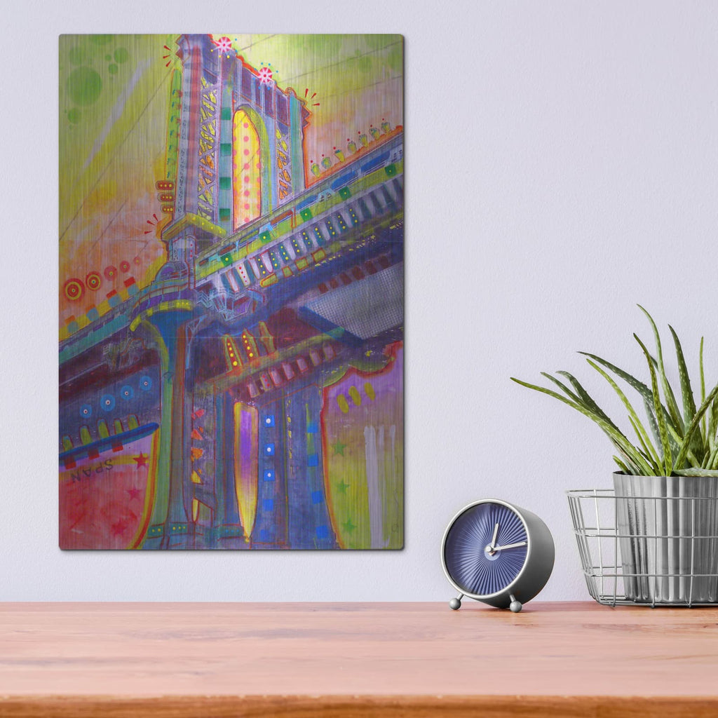 'Manhattan Bridge' by Dean Russo – Metal Wall Art, 12x16 room view