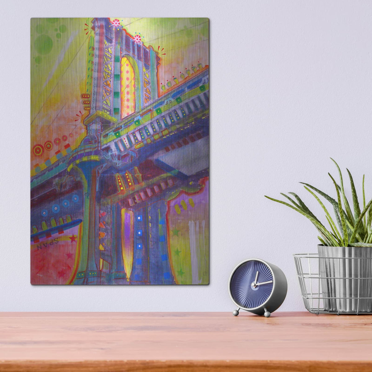 'Manhattan Bridge' by Dean Russo – Metal Wall Art, 12x16 room view